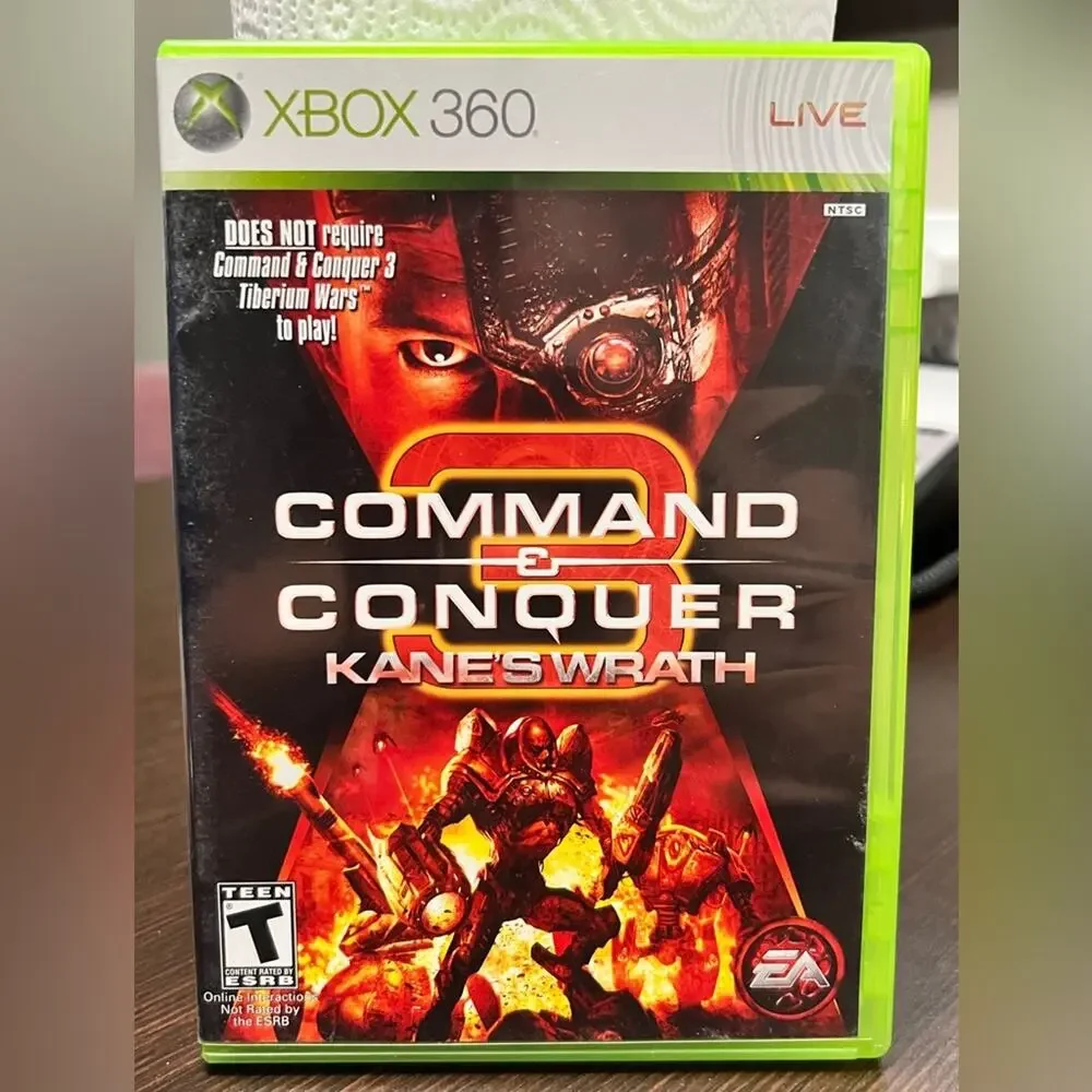 XBOX 360 Command & Conquer Kane's Wrath Video Game - with Case & Instructions
